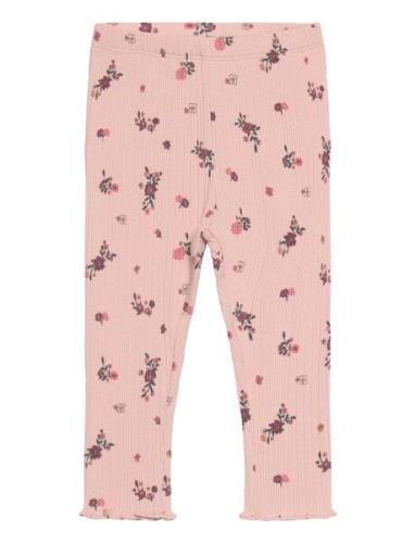 Leggings Aop Rib Minymo Pink