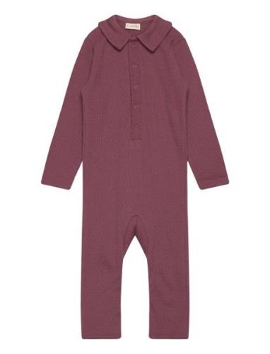 Romper Ls Rib Fixoni Burgundy