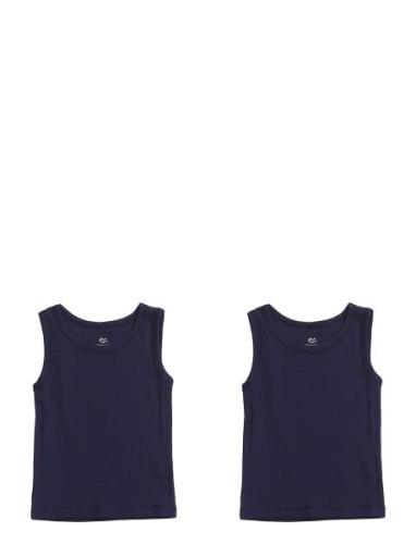 Rib Jersey 2-Pack Tank-Tops Copenhagen Colors Navy