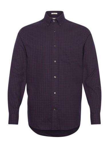 Reg Jaspe Gingham Shirt GANT Navy