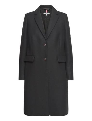 Wool Blend Classic Coat Tommy Hilfiger Black