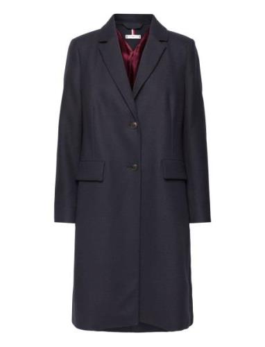 Classic Light Wool Blend Coat Tommy Hilfiger Navy