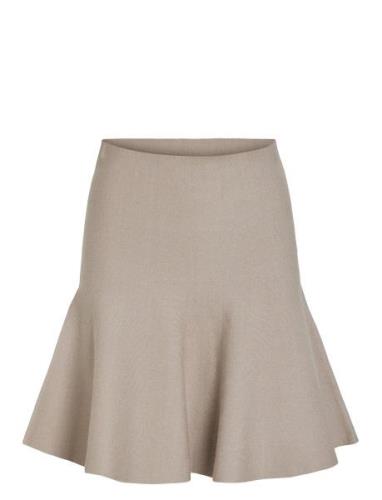 Vizarah Hw Skater Skirt/Ka Vila Beige