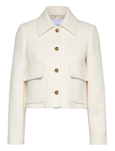 Tweed Jacket With Buttons Mango Cream