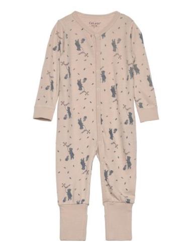 Jumpsuit Ls - Aop CeLaVi Beige