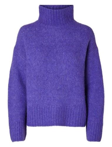 Slfgabella Ls Knit High-Neck Noos Selected Femme Purple