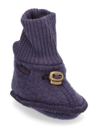 Wool Footies Mikk-line Purple