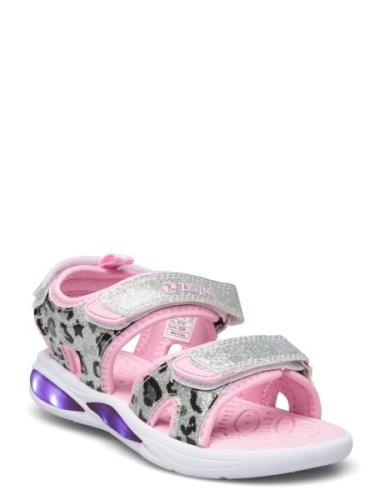 Flouer Kids Sandal W/Lights ZigZag Silver