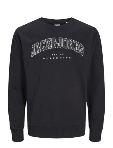 Jjecaleb Varsity Sweat Crew Neck Sn Jnr Jack & J S Black