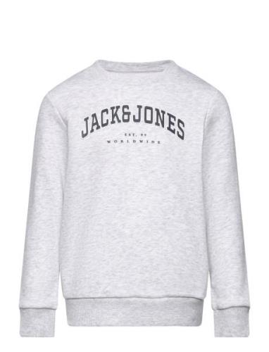 Jjecaleb Varsity Sweat Crew Neck Sn Jnr Jack & J S Grey