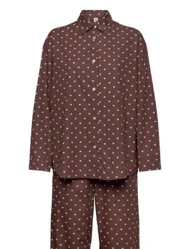 Amor Pyjamas Set Becksöndergaard Brown