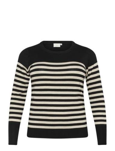 Kclizzy Striped Knit Pullover Kaffe Curve Black