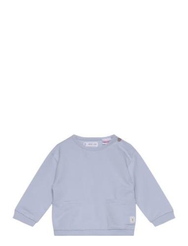 Cotton Sweatshirt With Pockets Mango Blue