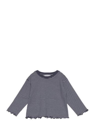 Striped Cotton T-Shirt Mango Navy