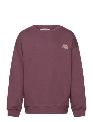 Printed Cotton Sweatshirt Mango Burgundy