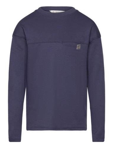 Long Sleeve Cotton T-Shirt Mango Navy