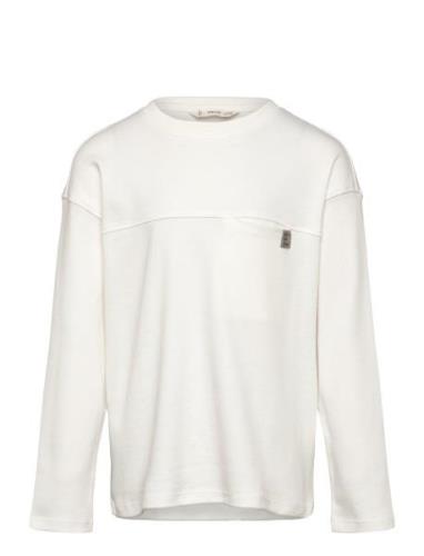 Long Sleeve Cotton T-Shirt Mango White