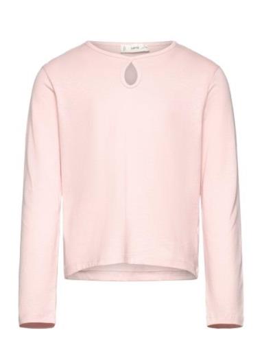 Long Sleeve Cotton T-Shirt Mango Pink