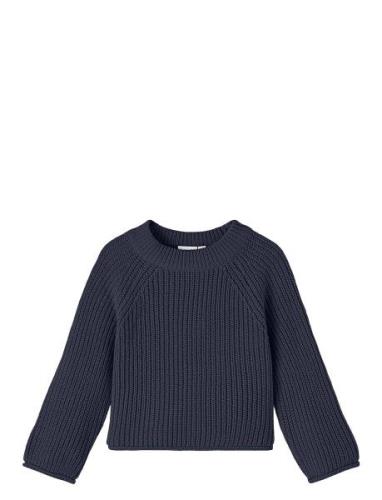 Nmfvenja Ls Loose Short Knit Name It Navy