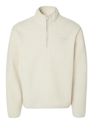 Slhstorm Fleece High Neck Sweat Selected Homme Cream