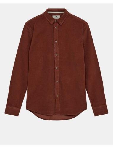 Akleif Solid Cord Shirt Anerkjendt Burgundy