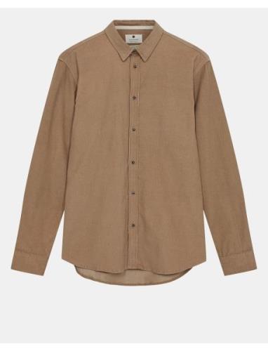 Akleif Solid Cord Shirt Anerkjendt Beige