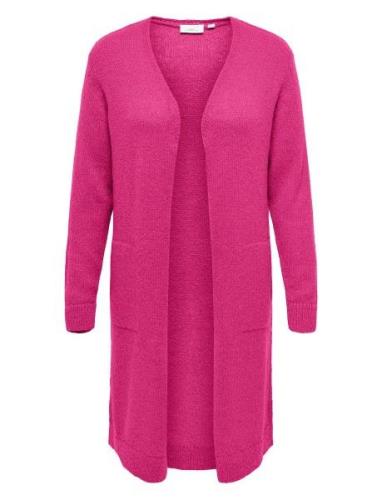 Carannie Life Ls Long Open Cardigan Knt ONLY Carmakoma Pink