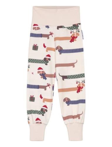 Bamboo Baby Pants Santa Dogs 65 74/80 Geggamoja White