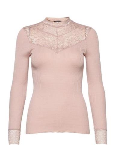 Silk T-Shirt W/ Lace Rosemunde Pink