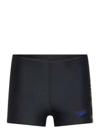 Boys Plastisol Placement Aquashort Speedo Black