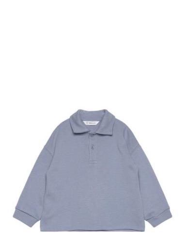 Polo-Neck Sweatshirt Mango Blue