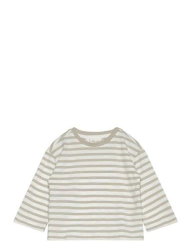 Striped Cotton T-Shirt Mango Green