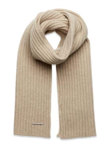 Lambswool Rib Scarf HOLZWEILER Beige