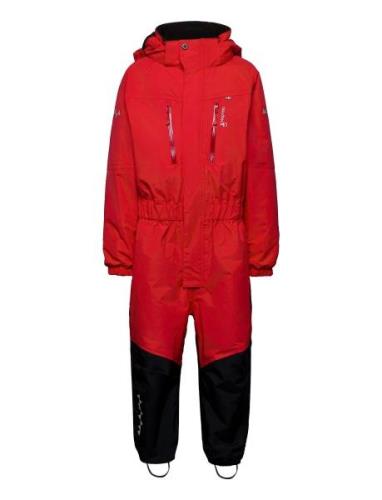 Penguin Snowsuit Kids Teal ISBJÖRN Of Sweden Red