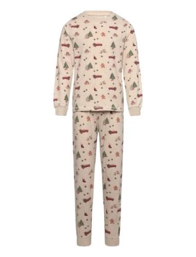 Pyjamas Set Aop Minymo Beige