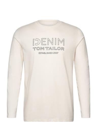 Printed Longsleeve Tom Tailor Cream