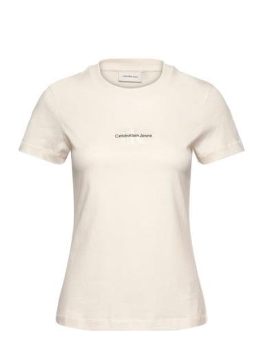 Monologo Slim Tee Calvin Klein Jeans Cream