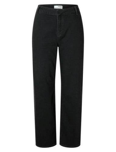 Slfmellie Mw Wide Jeans Selected Femme Black