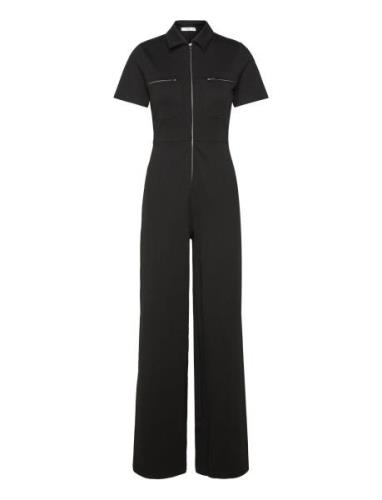 Long Chest-Pocket Jumpsuit Mango Black