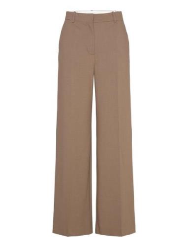 Pleated Suit Trousers Mango Brown