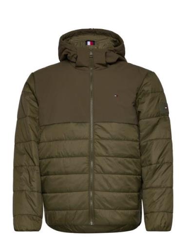 Cl Mixed Media Hooded Jacket Tommy Hilfiger Khaki