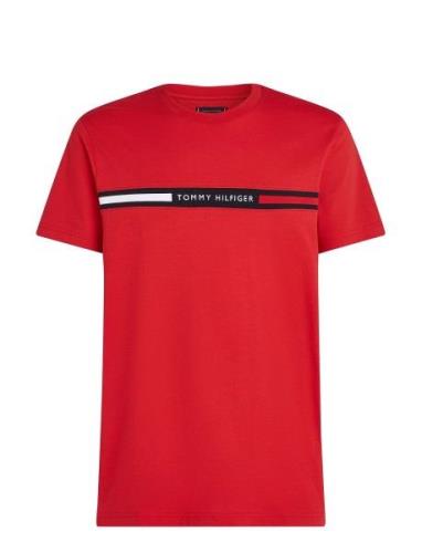 Hilfiger Chest Insert Tee Tommy Hilfiger Red