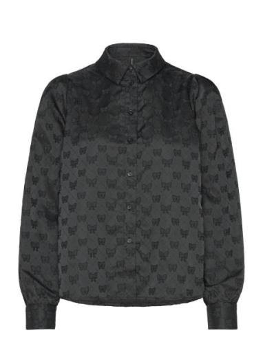 Vmviga Jacquard Ls Shirt Wvn Ga Vero Moda Black