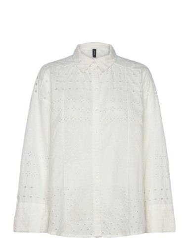 Vmgigi Ls Over D Shirt Wvn Ga Vero Moda White