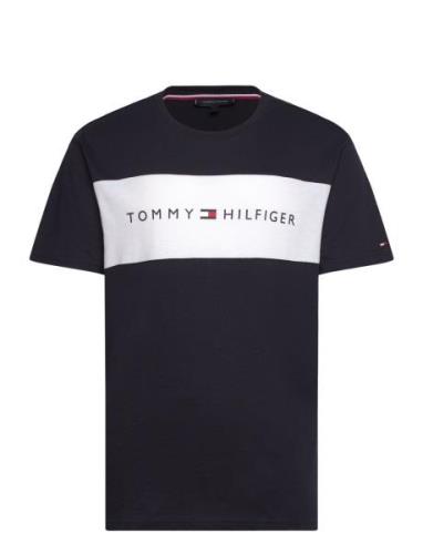 Ss T-Shirt Block Logo Tommy Hilfiger Navy