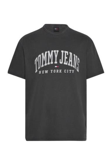 Tjm Reg Arc Varsity Washed Tee Tommy Jeans Black