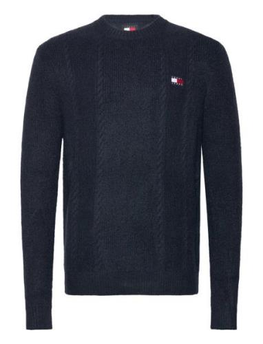 Tjm Slim Cable Knit Cneck Tommy Jeans Navy