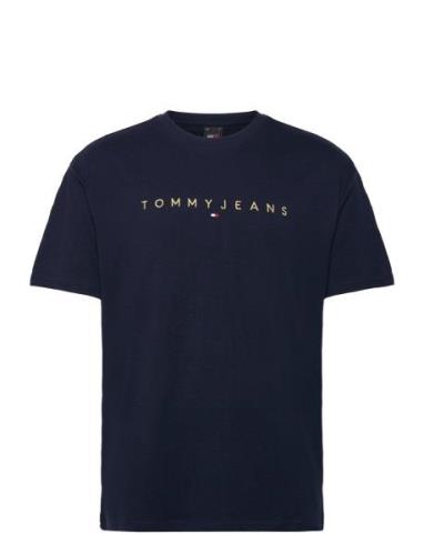 Tjm Reg Gold Linear Logo Tee Ext Tommy Jeans Navy