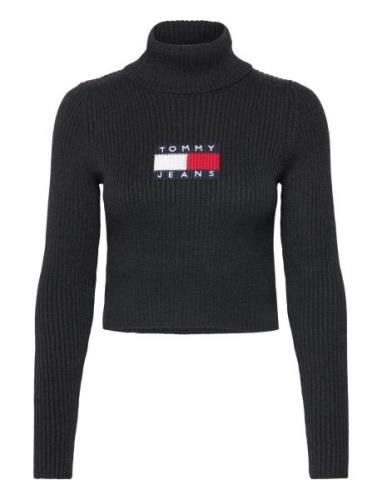 Tjw Melange Trtlnck Flag Sweater Tommy Jeans Black