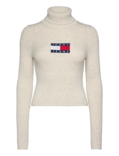 Tjw Melange Trtlnck Flag Sweater Tommy Jeans Cream